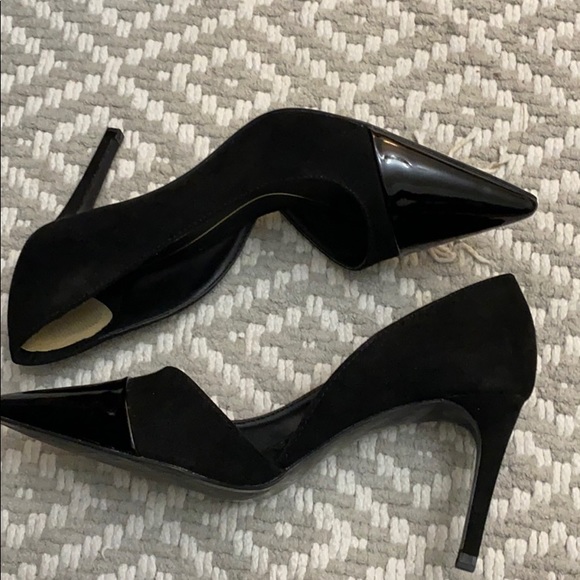 Zara Black Patent and Suede Pump Size 38 - Picture 2 of 3